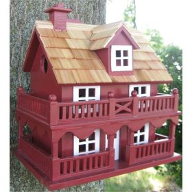 Red Wood Birdhouse - Made of Kiln Dried Hardwood Red Wood Birdhouse - Made of Kiln Dried Hardwood
